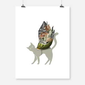 Cat with House