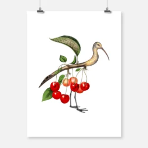 Bird with Cherries